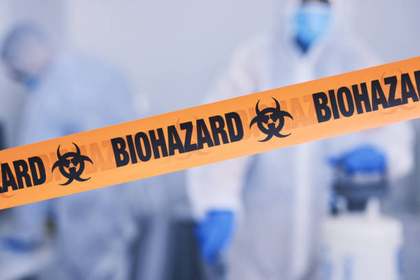 Professional Biohazard Cleanup technician working in Huntsville, TX